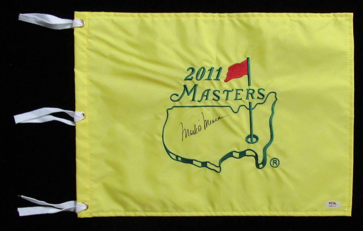 Mark O'Meara Signed/Autographed Yellow 2011 Masters Pin Flag PSA/DNA 190224