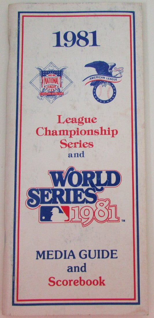 1981 MLB LCS Media/Press Guide Dodgers over Yankees, Expos, A's 155237