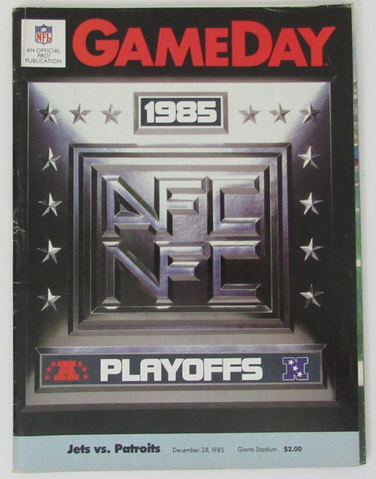 December 28, 1985 New York Jets vs. New England Patriots NFL GameDay Program