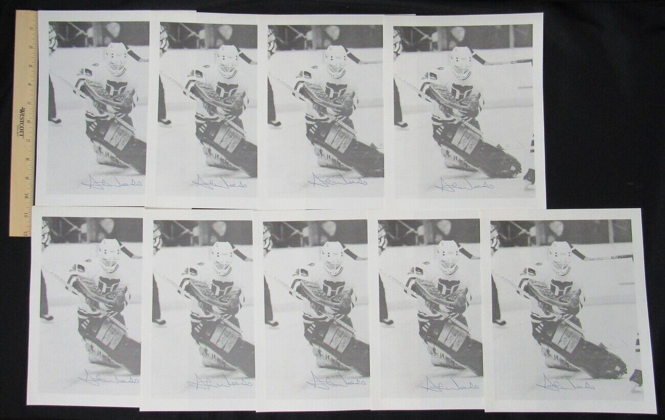 Lot of 9 Steve Weeks Hartford Whalers Signed Team Issued 8x10 Photo 150282