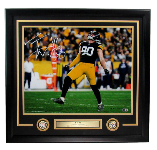 T.J. Watt Signed/Autographed 16x20 Photo Steelers Framed Beckett 193338