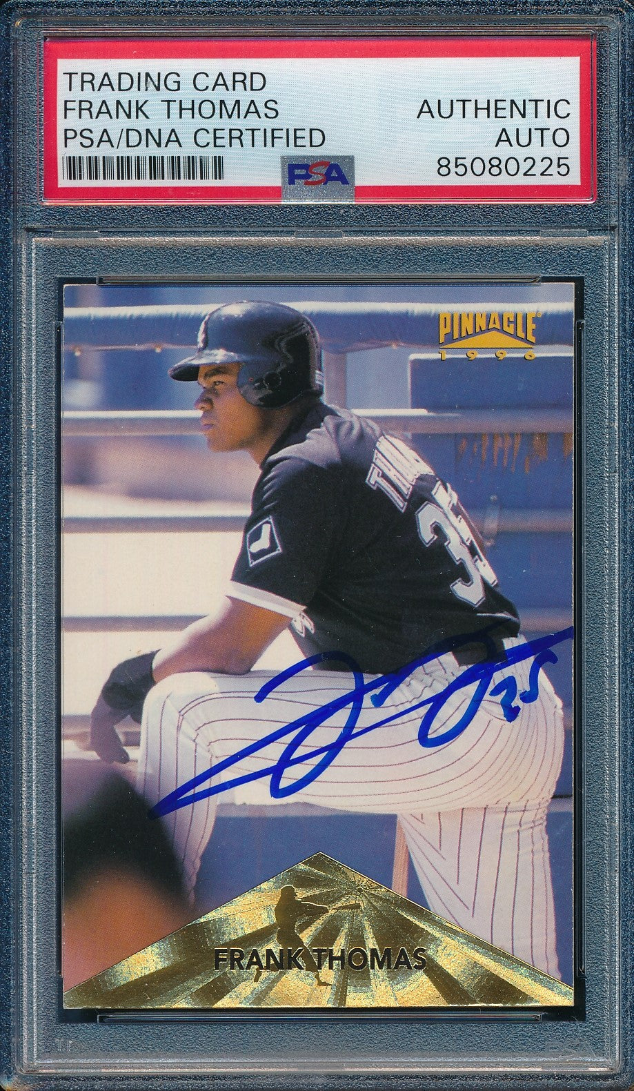 Frank Thomas HOF Autographed 1996 Pinnacle Card #201 White Sox PSA/DNA 184019