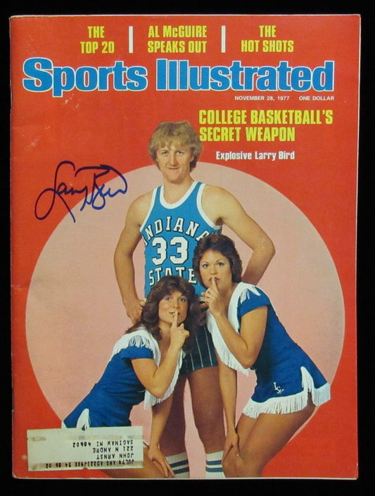 Larry Bird HOF Autographed 11/28/1977 Sports Illustrated Magazine JSA 183300