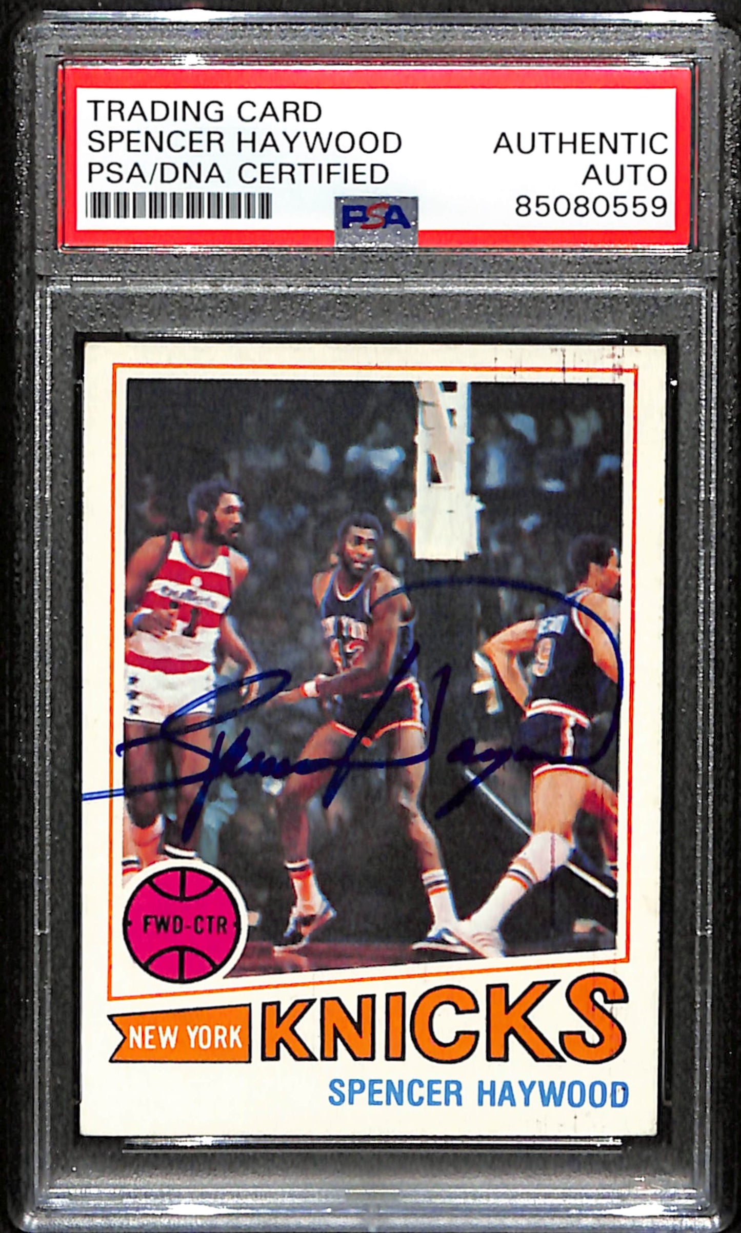 Spencer Haywood HOF Signed 1977 Topps Card #88 New York Knicks PSA/DNA 185727