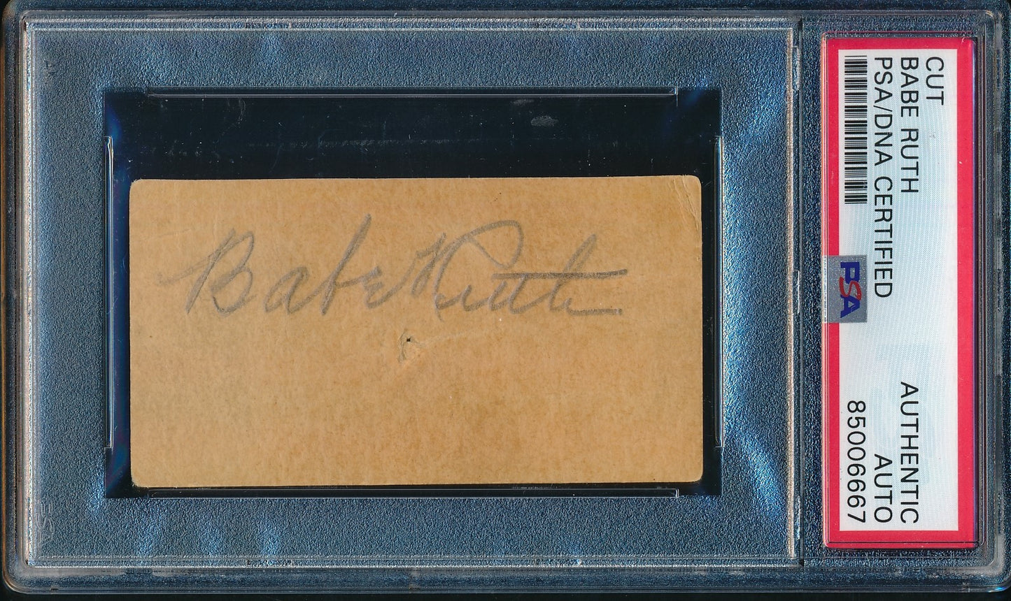 Babe Ruth HOF Autographed/Signed Cut Yankees PSA/DNA 183241