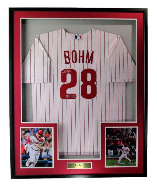 Alec Bohm Signed/Autographed Philadelphia Phillies Jersey Framed Fanatics 190110