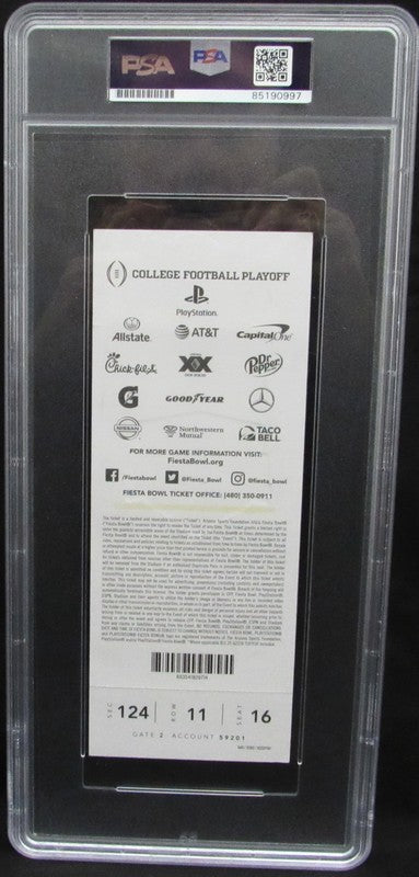 Saquon Barkley Signed 2017 Penn State Fiesta Bowl Full Ticket PSA/DNA 188201