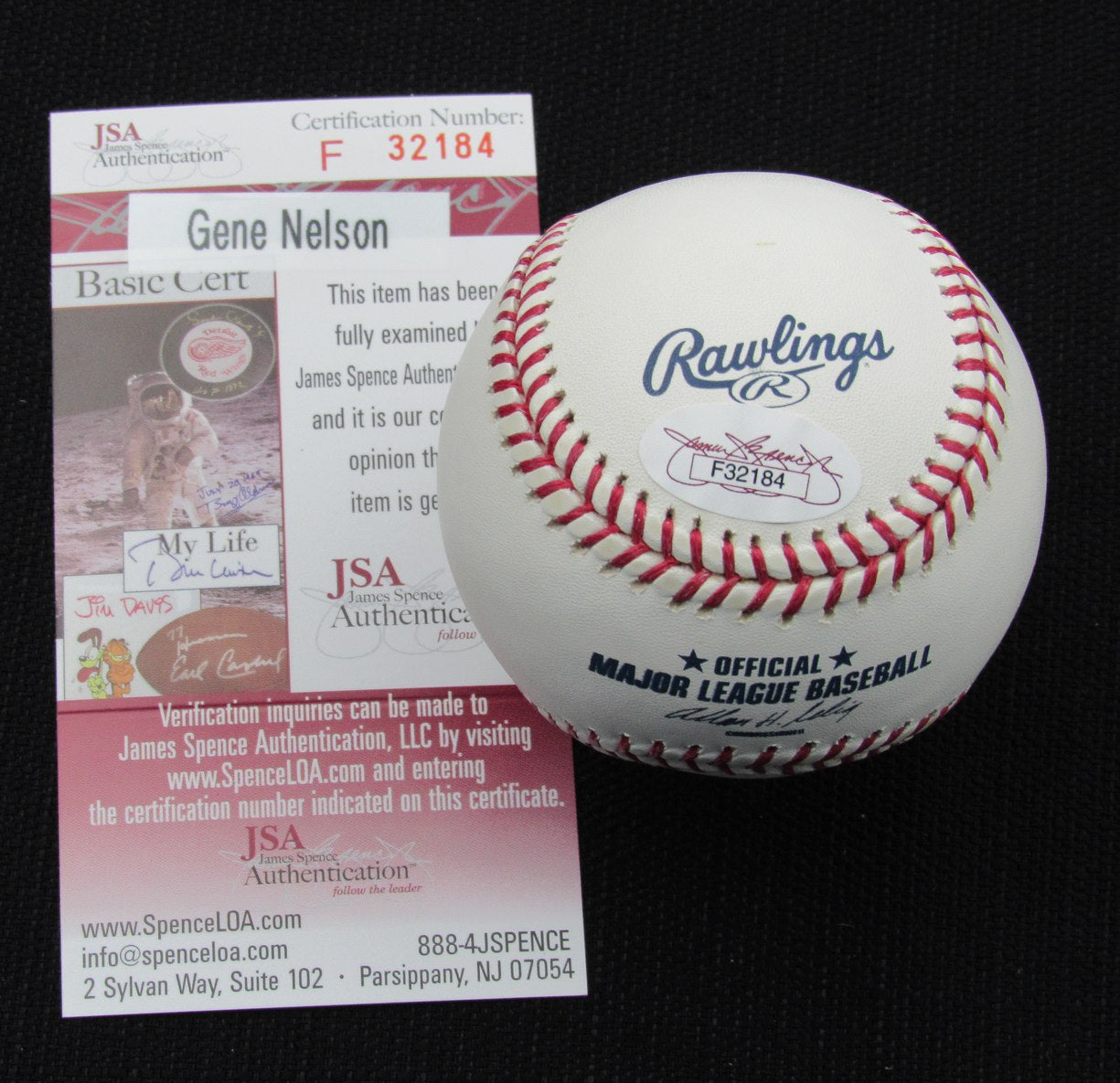 Gene Nelson Signed/Auto Yankees 100th OML Baseball JSA  186661