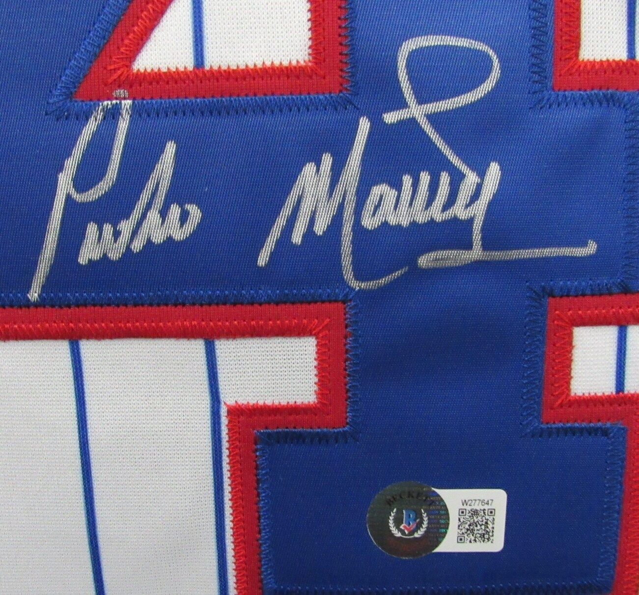 Pedro Martinez HOF Autographed White Majestic Jersey Expos Beckett 176380