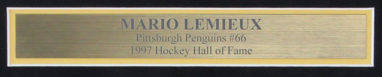 Mario Lemieux HOF Signed 8x10 Photo Collage Penguins Framed JSA 187190