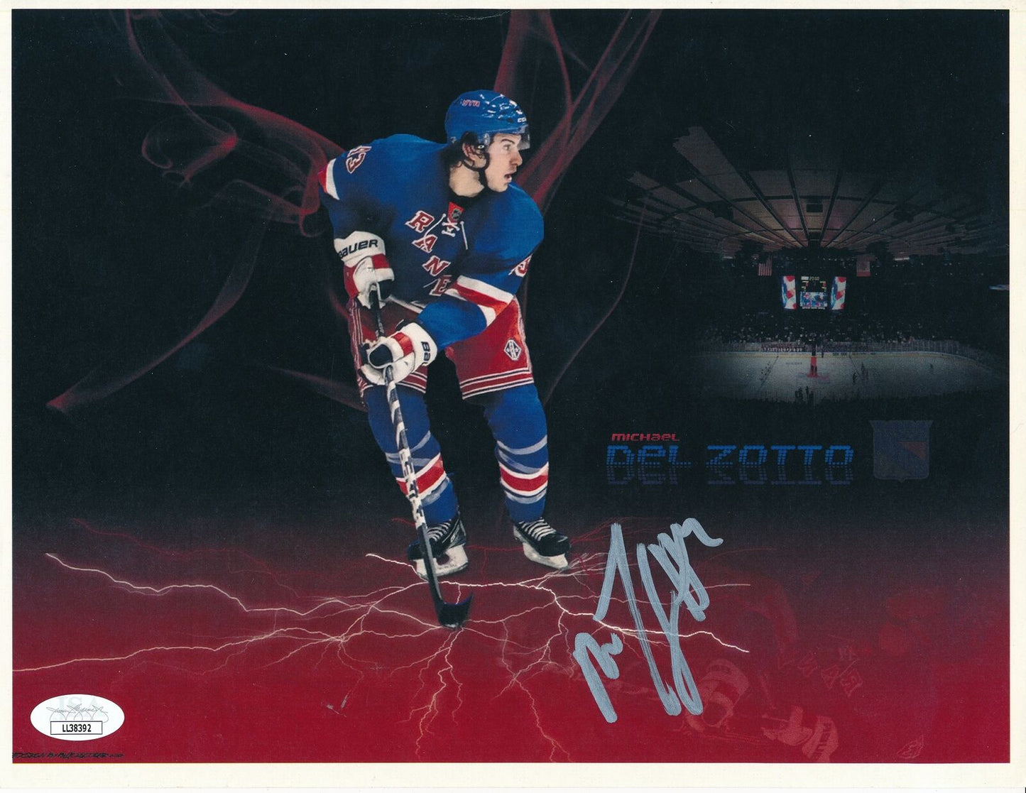 Michael Del Zotto New York Rangers Signed/Autographed 8x10 Photo JSA 158198