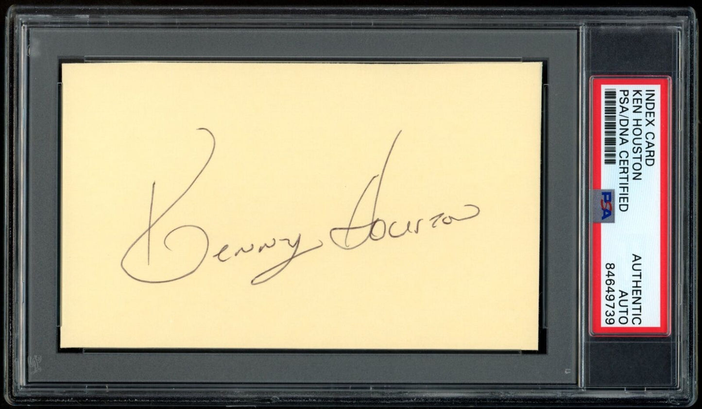 Ken Houston HOF Autographed 3x5 Index Card Washington Redskins PSA/DNA