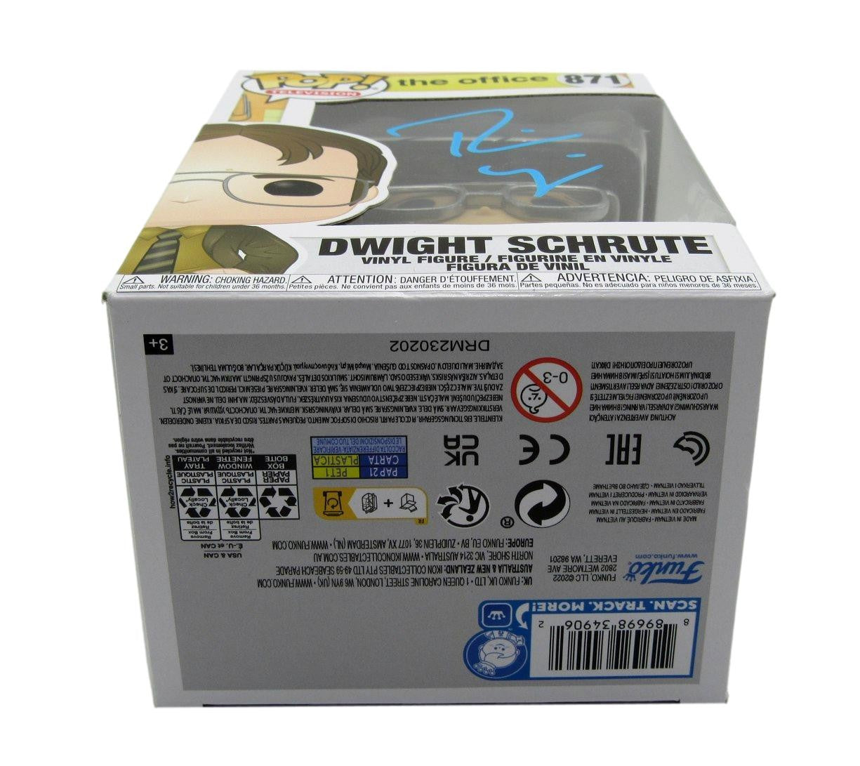 Rainn Wilson Autographed Funko Pop! #871 Figurine "The Office" JSA 184718