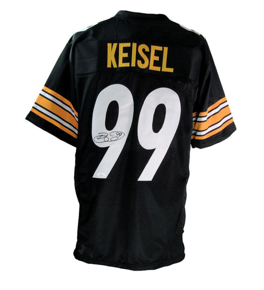 Brett Keisel Autographed Black Custom Football Jersey Pittsburgh Steelers JSA