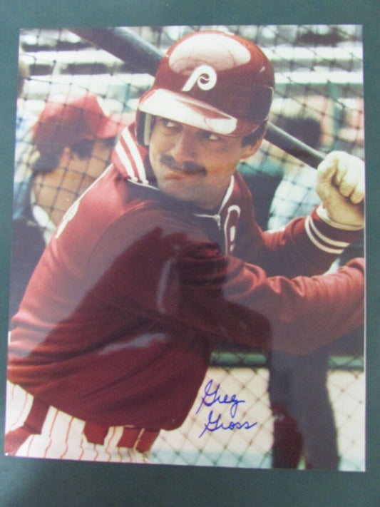 Greg Gross Phillies Signed/Autographed 8x10 Photo PASS 127536