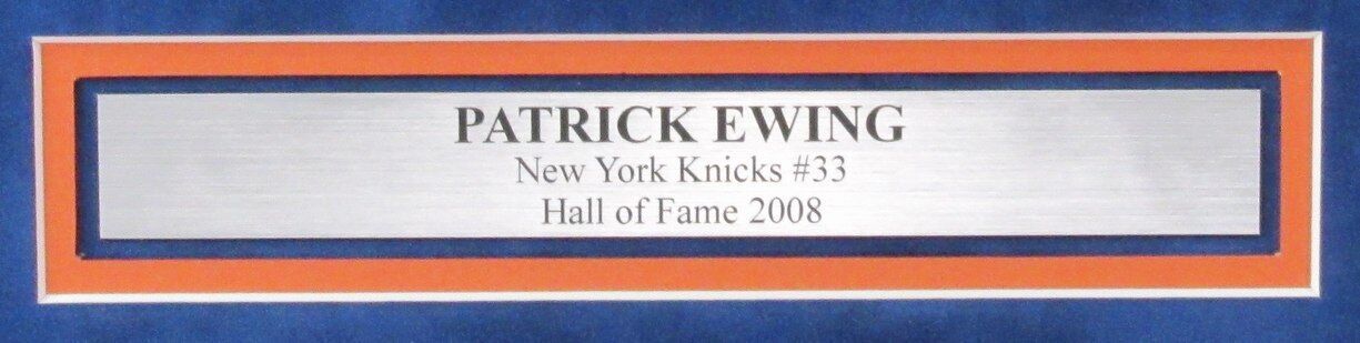 Patrick Ewing HOF Autographed 16x20 Photo NY Knicks Framed Beckett 178398