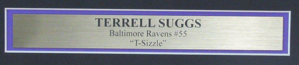 Terrell Suggs Autographed 16x20 Photo Ravens Framed Beckett 179402