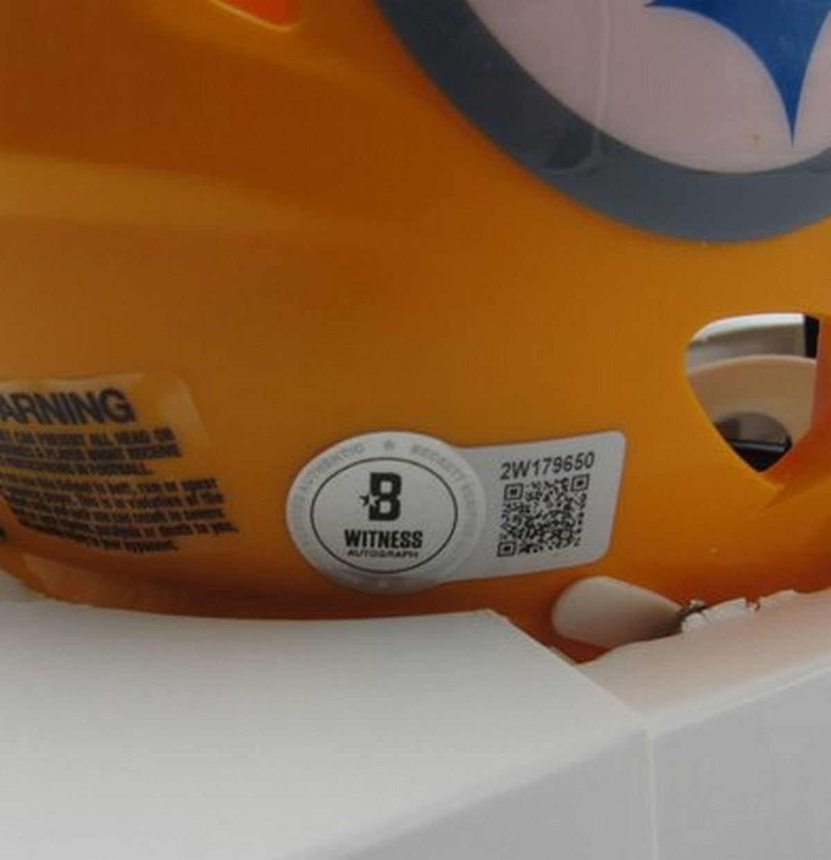 Rocky Bleier HOF Signed/Inscr Yellow Mini Helmet Steelers Becket Witness 191555