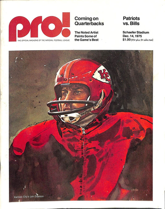 1975 New England Patriots vs. Bills OJ Simpson 12/14/75 Game Program 180265