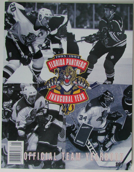 1993-94 Florida Panthers NHL Official Yearbook Inaugral Season 147719