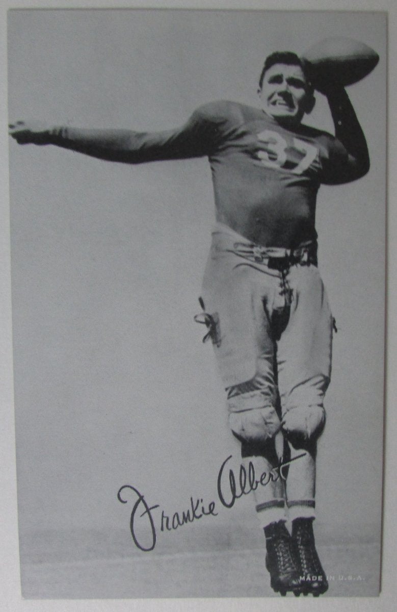 1948 Football Exhibit Postcard Frankie Albert San Francisco 49ers RC 147837