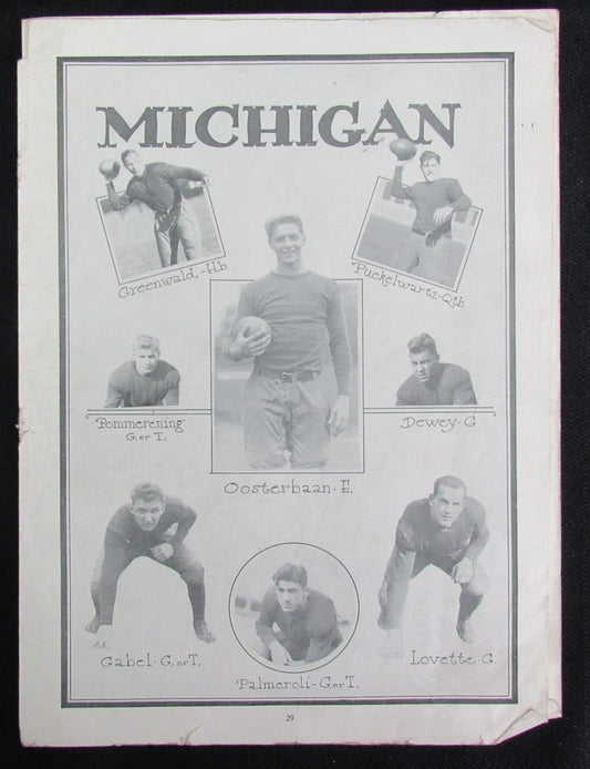 1926 Michigan vs. Ohio State The Game Scorecard 187631