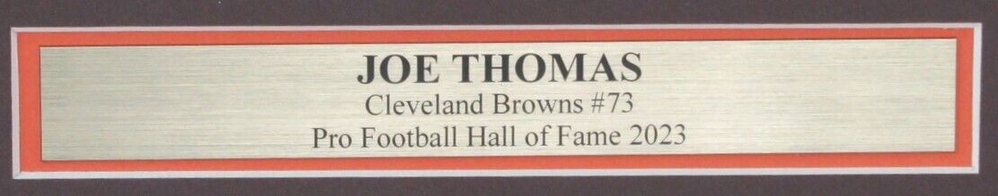 Joe Thomas HOF Autographed 16x20 Photo Cleveland Browns Framed JSA 180506