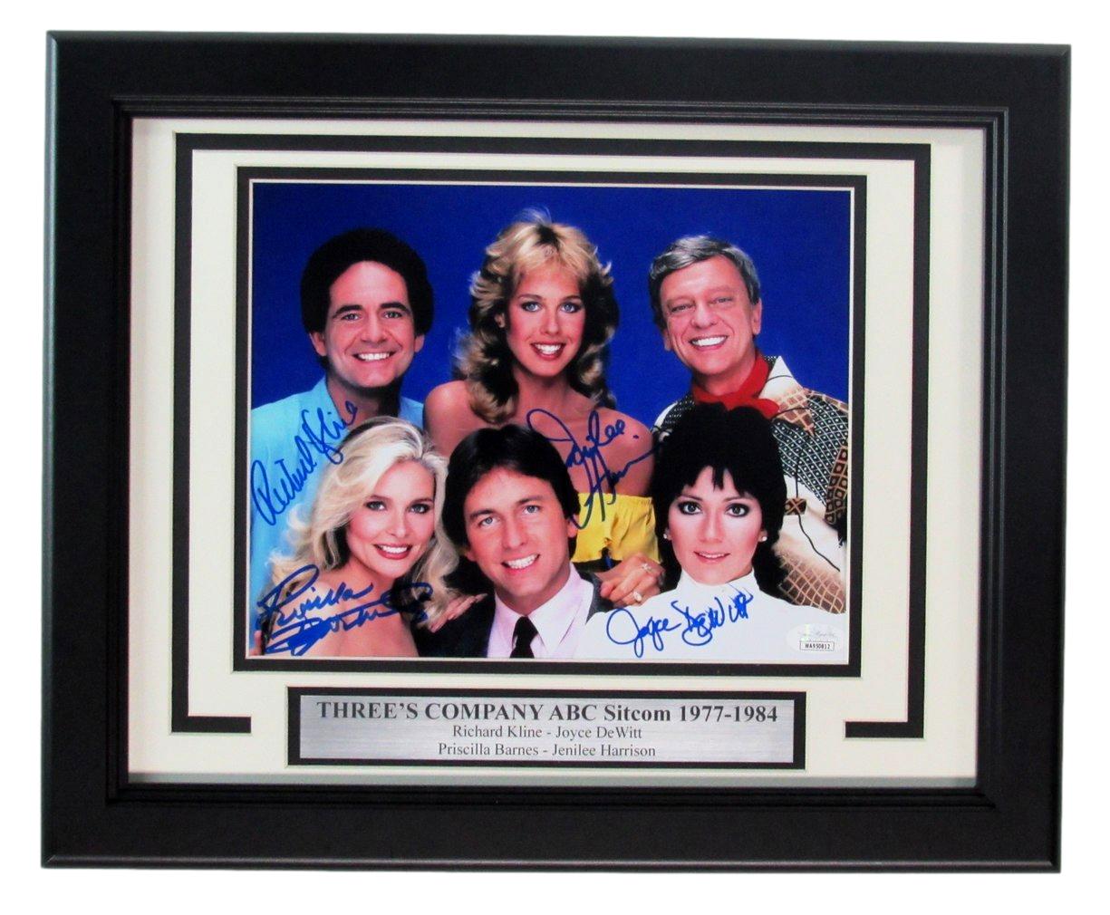 "Three's Company" Multi-Signed by 4 Cast Members 8x10 Photo Framed JSA 192131