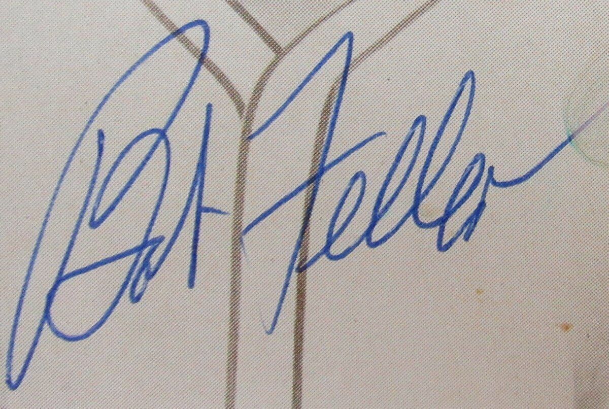 1977  Bob Feller Postcard  Signed Exhibit Baseball's Great Hall of Fame 149319