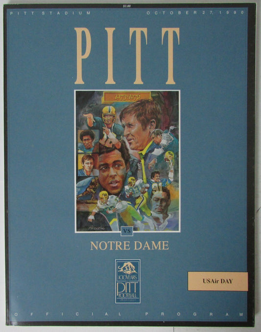 1990 Pitt vs. Notre Dame College Football Game Program 145350