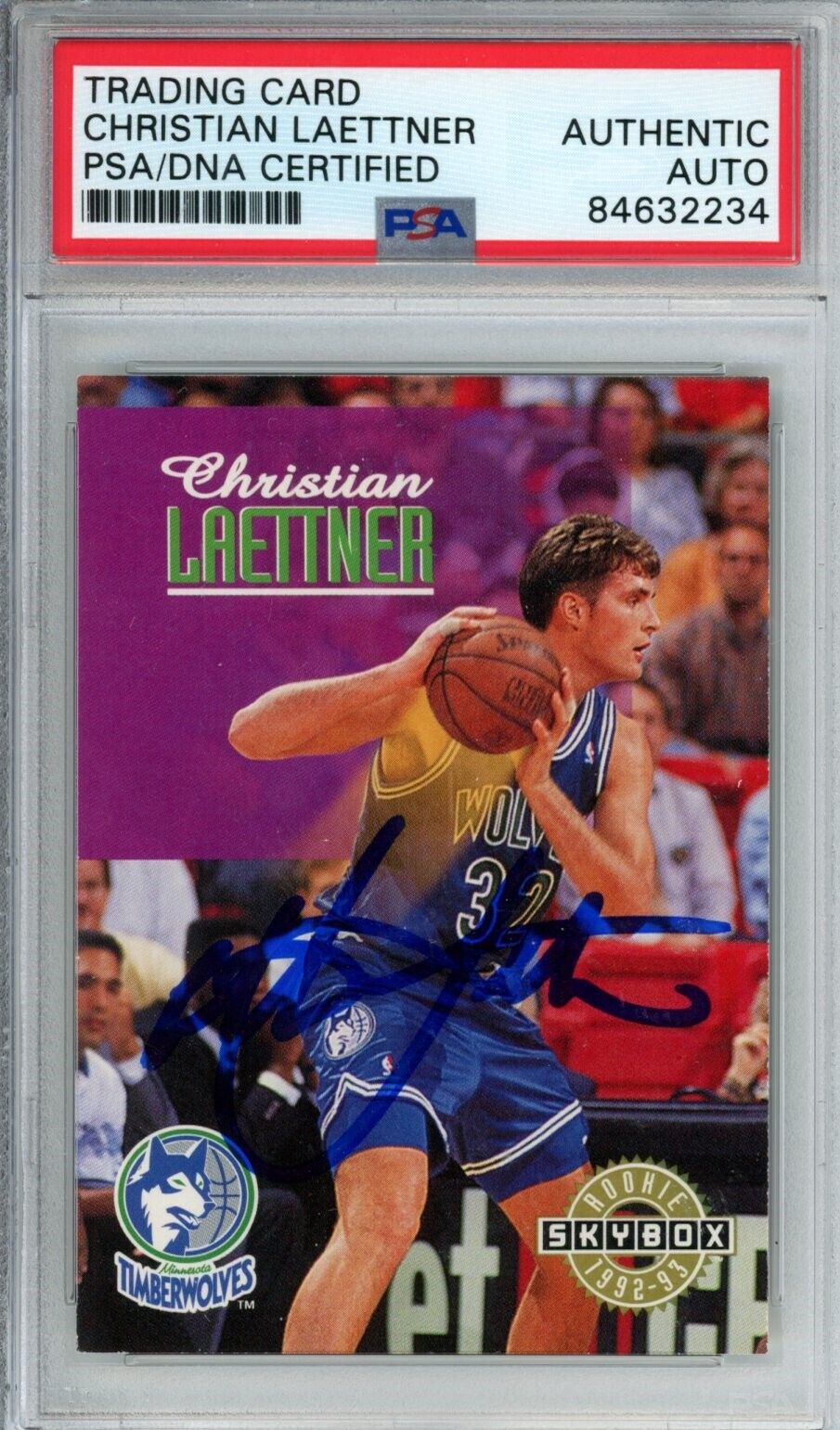 1992-93 Skybox Rookie #369 Christian Laettner Timberwolves PSA/DNA