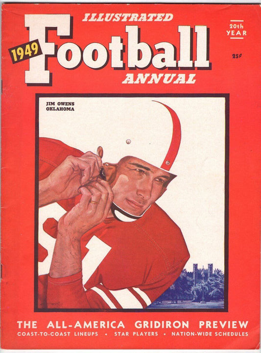 1949 Illustrated Football Annual Magazine Jim Owns Oklahoma 130629