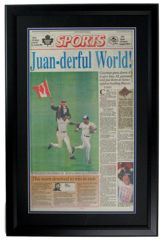 The Toronto Star Blue Jays 1992 American League Champs Framed Newspaper 152289