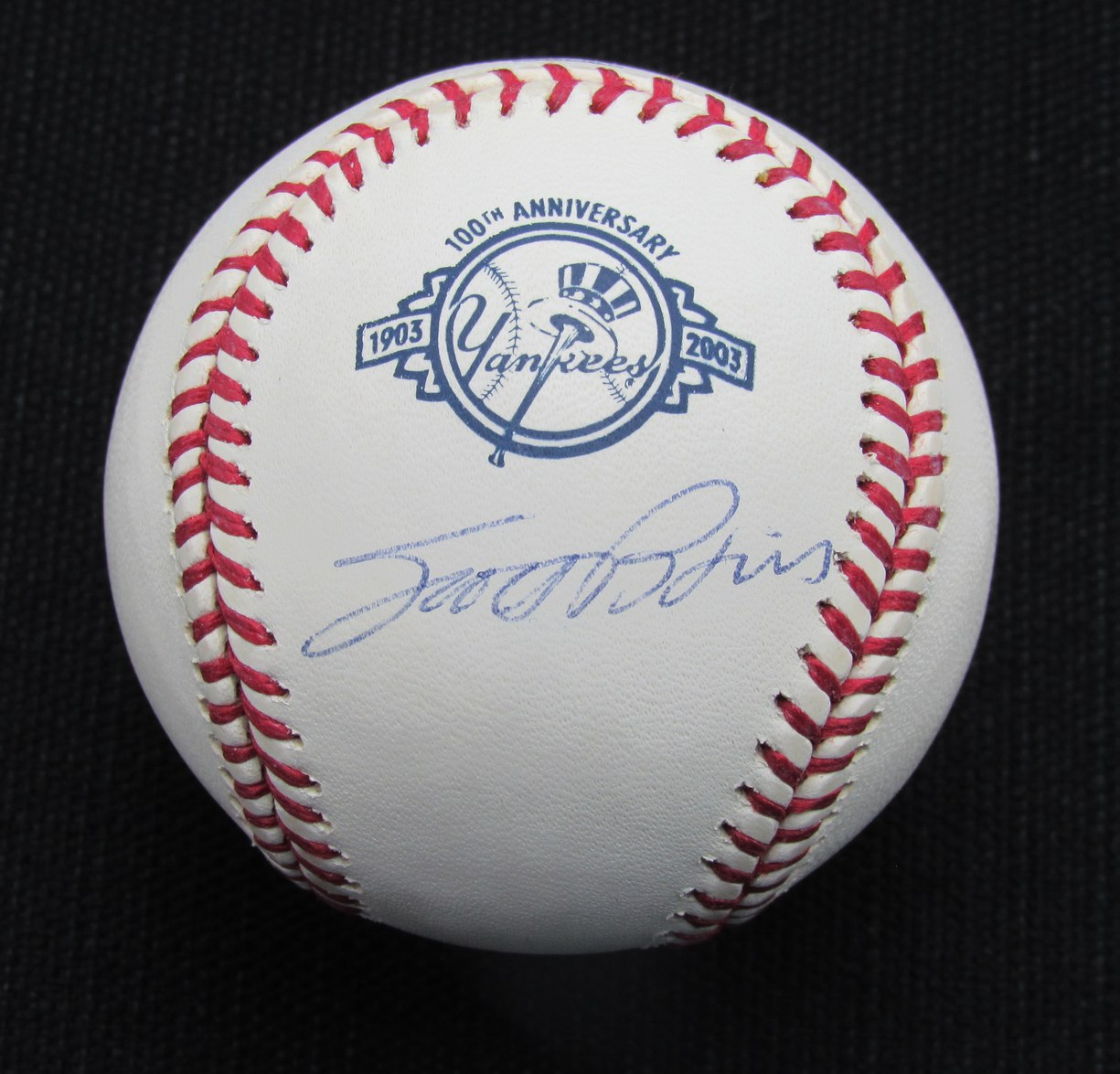 Scott Brosius Signed/Auto Yankees 100th OML Baseball JSA 186964