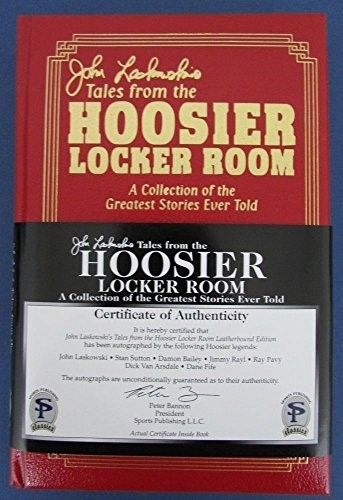 Tales From The Hoosiers Locker Room Hardbound Book Signed by 7 INDIANA