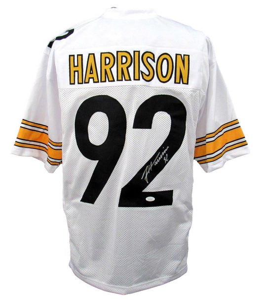 James Harrison Signed/Auto Steelers Custom White Football Jersey JSA 163159