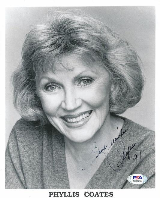 Phyllis Coates "Superman" Autographed/Inscribed 8x10 B/W Photo PSA/DNA