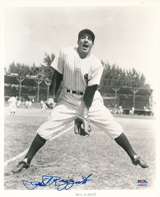 Phil Rizzuto HOF Signed/Auto 8x10 B/W Photo New York Yankees PSA/DNA 191855