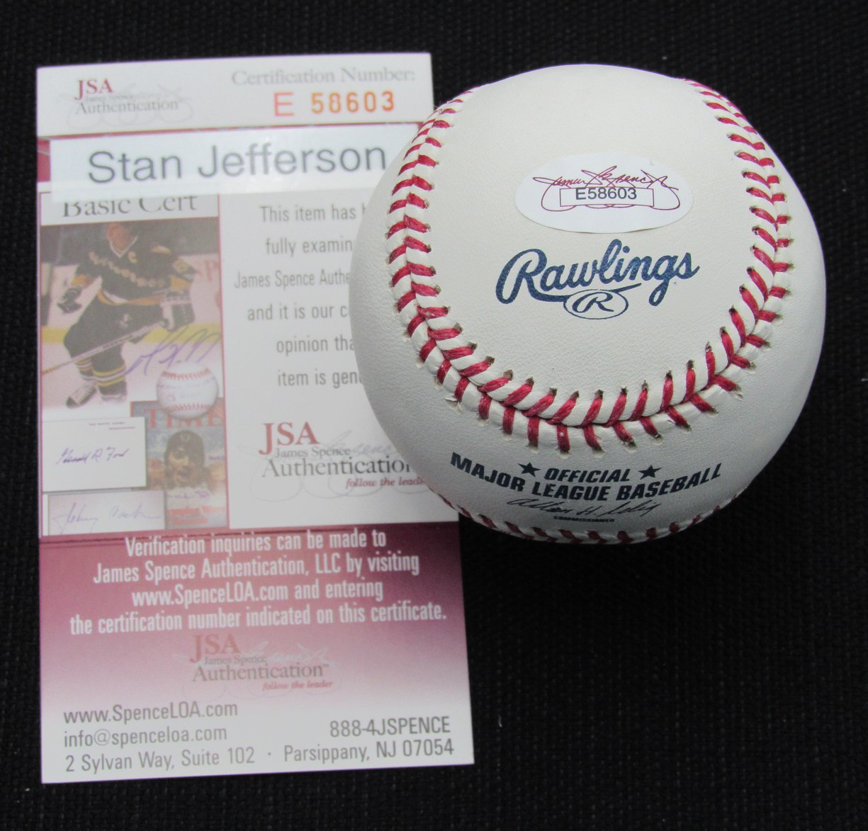 Stanley Jefferson Signed/Auto Yankees 100th OML Baseball JSA 186685