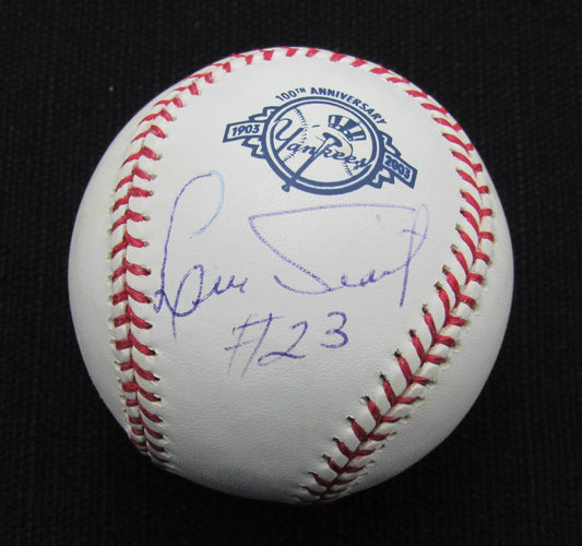 Luis Tiant Signed/Auto Yankees 100th OML Baseball JSA  186692