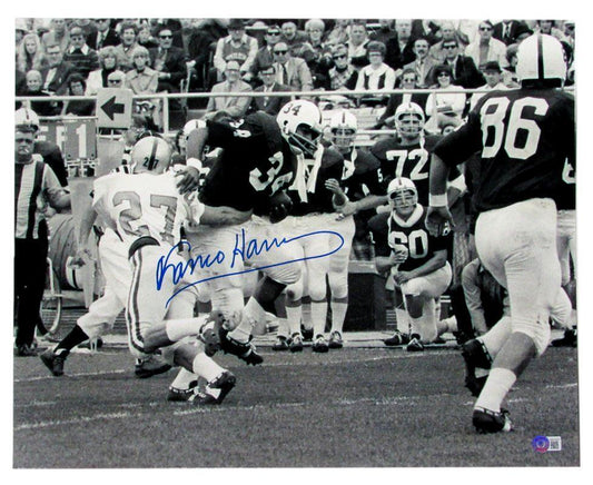 Franco Harris HOF Autographed 16x20 RARE PSU Photo Penn State Beckett