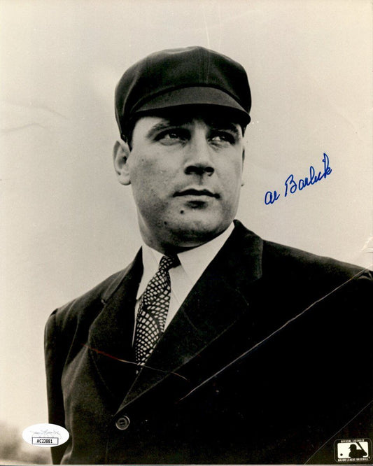 Al Barlick HOF Autographed 8x10 Photo Umpire JSA