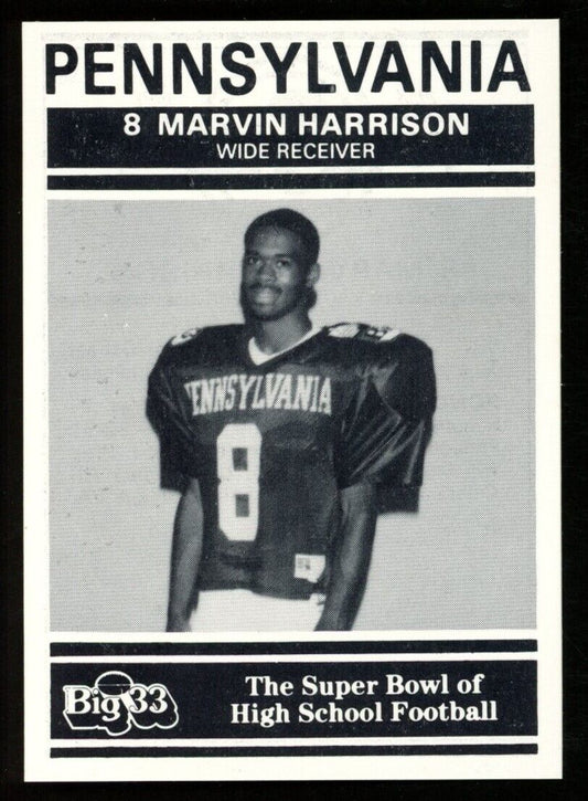 1991 Big 33 Football Classic Marvin Harrison #PA6 Pennsylvania