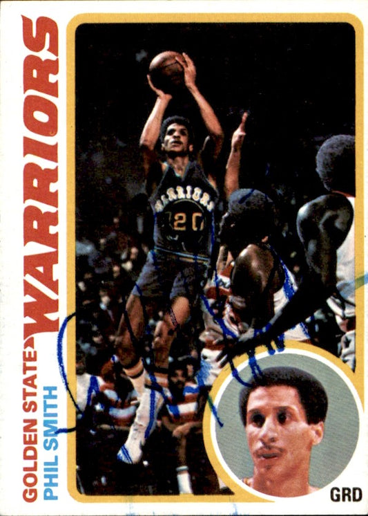 Phil Smith Autographed 1978-79 TOPPS Basketball Card #33 Warriors 182969