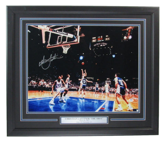 Christian Laettner Duke Autographed/Signed 16x20 Photo Framed PSA 135785