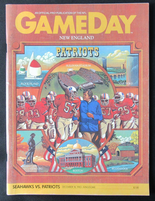 1983 Seattle Seahawks vs. New England Patriots Game Program 176272