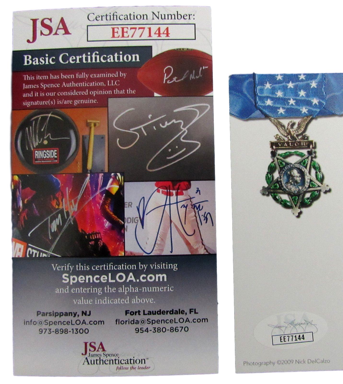 Paul W. Bucha, MOH Recipient, Signed MOH 4x6 Society Card JSA 146361