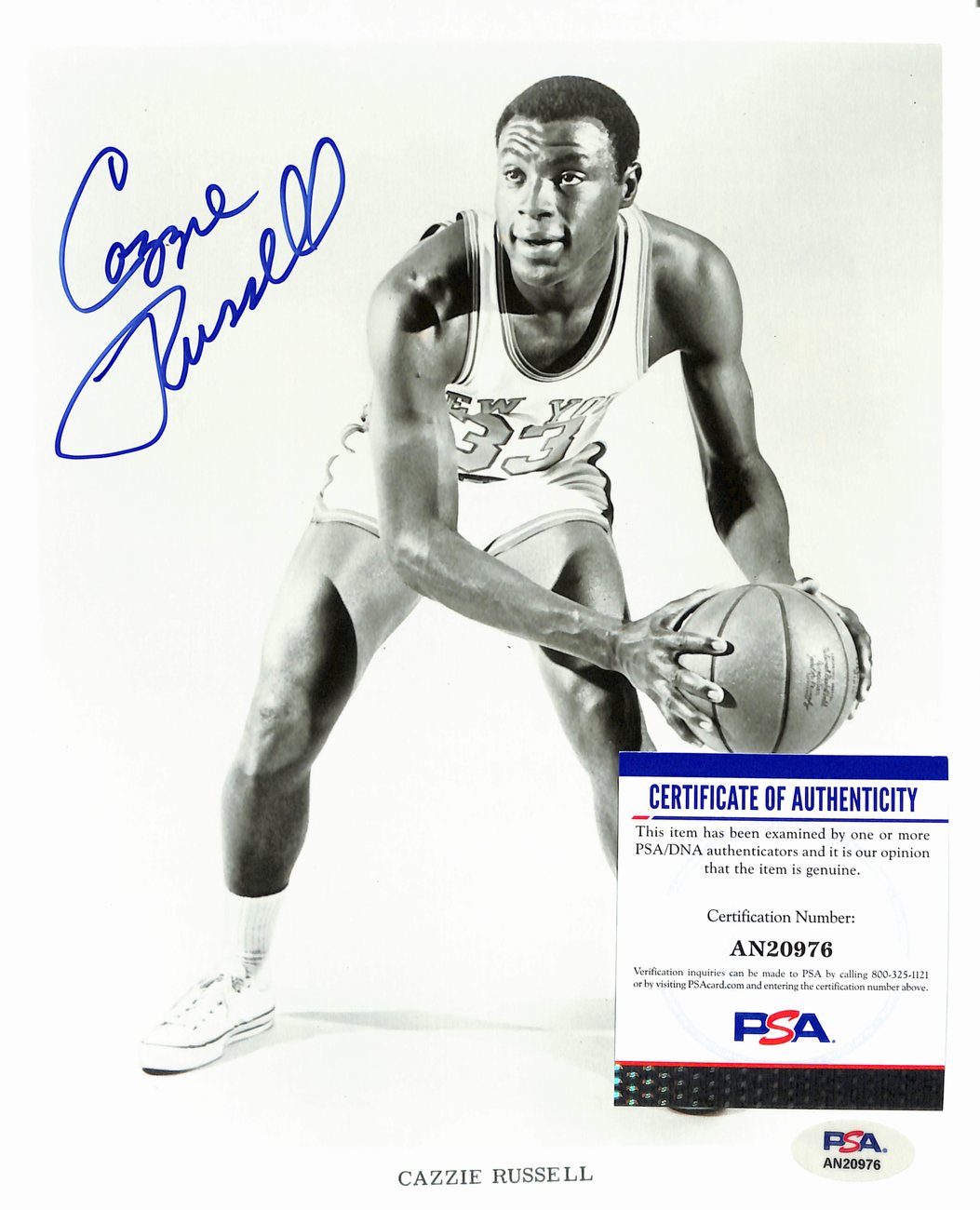 Cazzie Russell HOF Signed/Auto 8x10 Photo New York Knicks PSA/DNA 189060