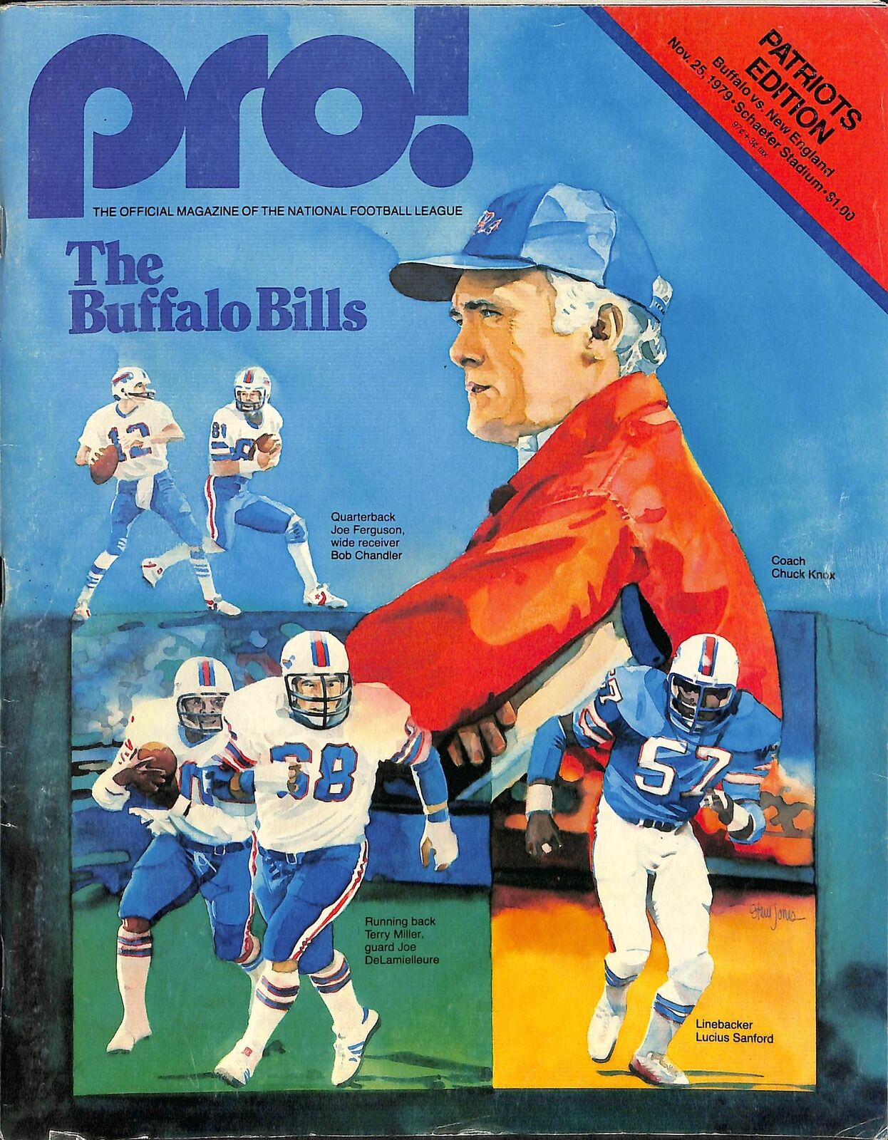 1979 New England Patriots vs. Buffalo Bills 11/25/79 Game Program 180245