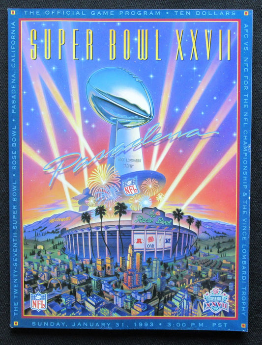 Super Bowl XXVII Game Program 1993 Buffalo Bills vs. Dallas Cowboys 181337